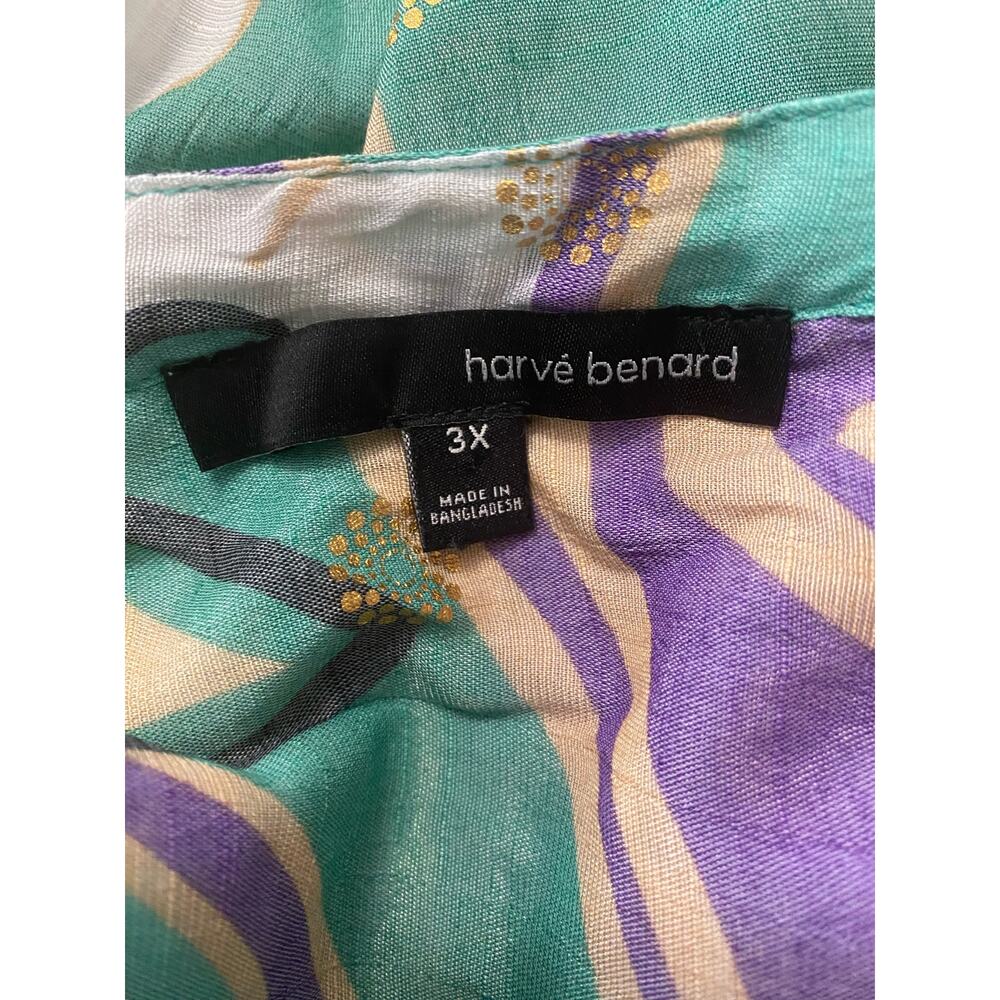 Harve Benard floral button front top 3X - Picture 8 of 9